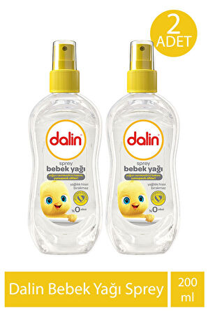 Dalin Bebek Yağı Sprey 200 ml 2 Adet