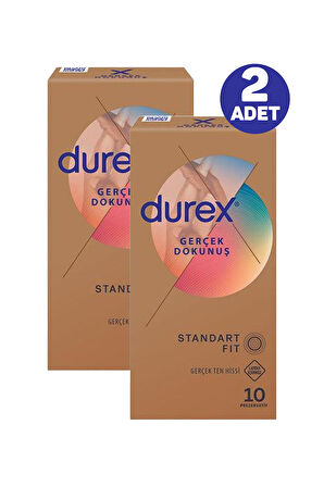 Durex Gerçek Dokunuş Ultra Kaygan Prezervatif 10'lu 2 Adet