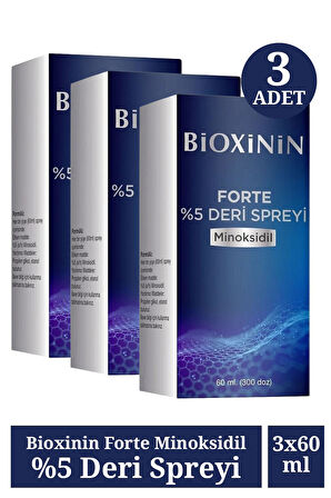 Bioxinin Forte Minoksidil %5 Deri Spreyi 60 Ml 3 Adet
