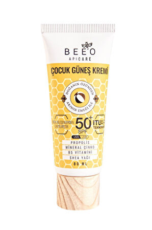 Bee'o Apicare Propolisli Çocuk Güneş Kremi SPF50 80 ml 2 Adet