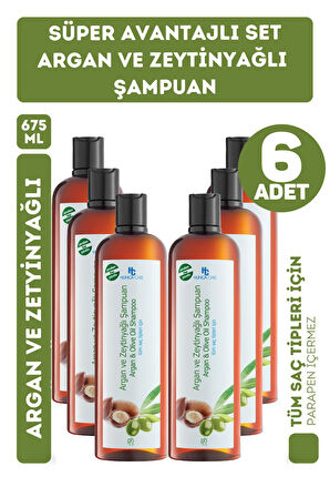 Hunca Care Argan ve Zeytinyağlı Saç Şampuanı 700 ml 6 Adet