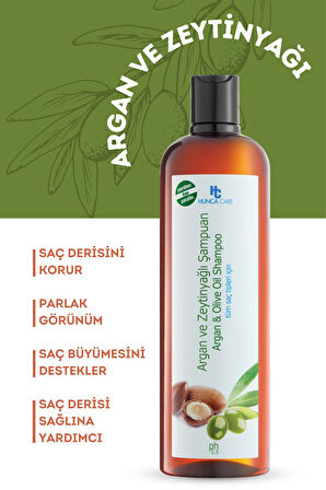 Hunca Care Argan ve Zeytinyağlı Saç Şampuanı 700 ml 6 Adet