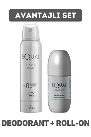 Equal Klasik Deodorant Erkek 150 ml + Equal Roll-On Deodorant 50 ml