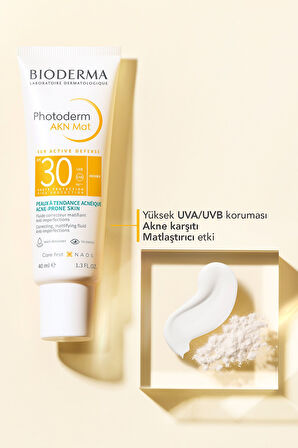 Bioderma Akn Mat Güneş Kremi 40 ml 2 Adet