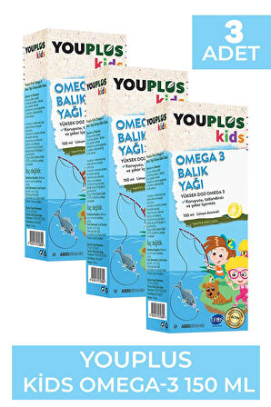 Youplus Kids Omega-3 150 ml 3 Adet