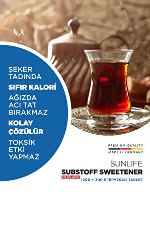 Sunlife Substoff Tatlandırıcı 1200 Tablet 3 Adet
