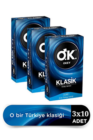 Okey Prezervatif Klasik 10'lu 3 Adet