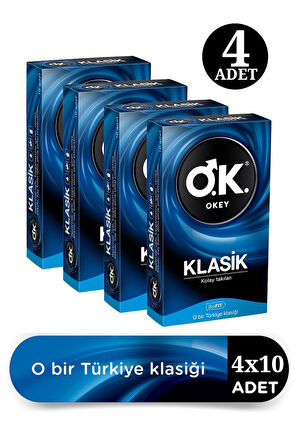 Okey Prezervatif Klasik 10'lu 4 Adet