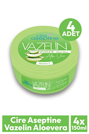 Cire Aseptine Vazelin Aloevera 150 ml 4 Adet