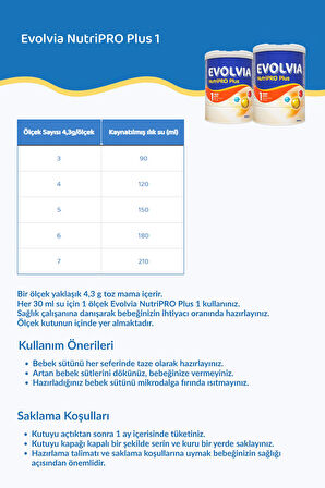 Evolvia Nutripro Plus 1 Bebek Sütü 800 gr 2 Adet