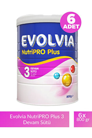 Evolvia Nutripro Plus 3 Devam Sütü 800 gr 6 Adet