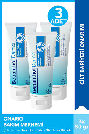 Bepanthol Derma Onarıcı Bakım Merhemi 50 gr 3 Adet