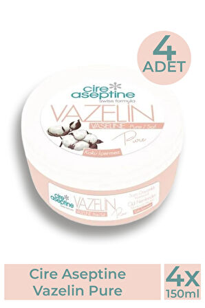 Cire Aseptine Vazelin Pure 150 ml 4 Adet
