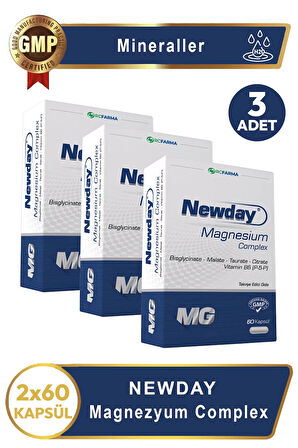 Newday Magnezyum Complex 60 Kapsül 3 Adet