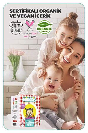 Minoris Baby Organik Yüzey Temizleme Mendili Tek Paketli 20 Yaprak X 2 Adet