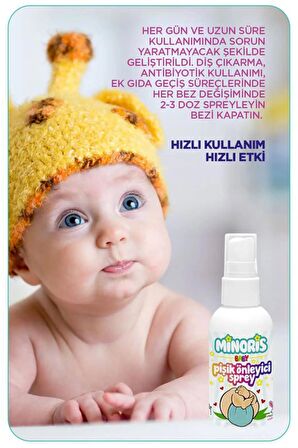 Minoris Baby Pişik Önleyici Sprey Organik Vegan Parfümsüz 100 ml X 2 ADET