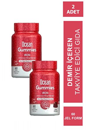 Ocean Gummies İron 60 Çiğneme Formu X 2 ADET