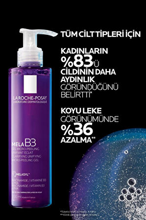 La Roche Posay Mela B3 Koyu Leke Karşıtı Temizleme Jeli 200 ml + La Roche Posay Mela B3 Leke Karşıtı Serum 30 ml  + La Roche Posay Anthelios UVmune 400 Invisible Fluid SPF50+ 50 ml 