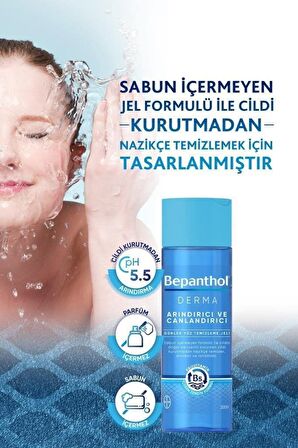 Bepanthol Derma Hassas Cilt için Arındırıcı B5 Vitaminli Yüz Temizleme Jeli 3x200 ml 