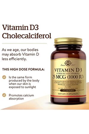 Vitamin D3 1000 Iu 100 Tablet