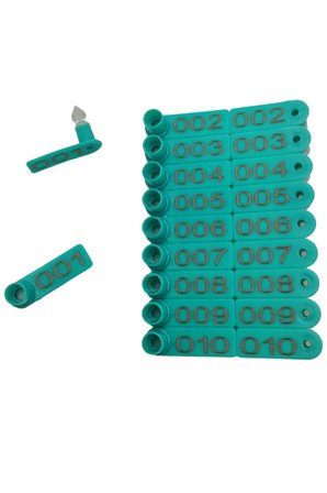 50 Adet TURKUAZ Renk Kuzu Küpesi (Parmak Küpe)+ Pens Ucu Hediyeli