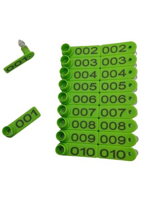 75 Adet YEŞİL Renk Kuzu Küpesi (Parmak Küpe)+ Pens Ucu Hediyeli