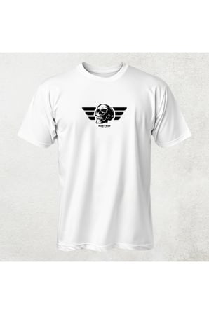 Kuru Kafa Desenli Unisex Yarım Kollu Bisiklet Yaka %100 Pamuk Oversize T-shirt