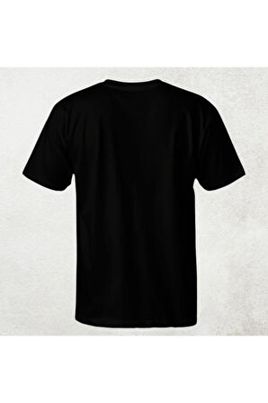 Kuş Desenli Unisex Yarım Kollu Bisiklet Yaka %100 Pamuk Oversize T-shirt