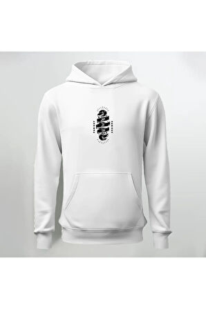 Live it Up Desenli Kapüşonlu Sweatshirt Hoodie Kalın Kumaş 3 İplik Şardonlu