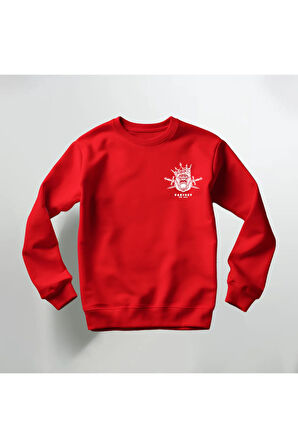 Goril Deseni Baskılı Bisiklet Yaka Sweatshirt Kalın Kumaş 3 İplik