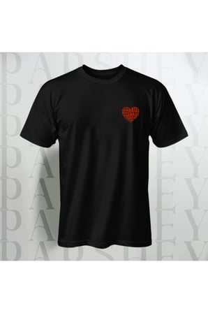 True Love Kalp Desenli Unisex Yarım Kollu Bisiklet Yaka %100 Pamuk Oversize T-shirt