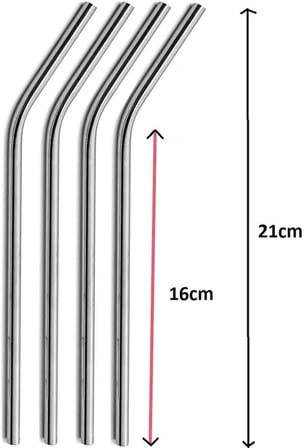 Paslanmaz Çelik Pipet Seti 5 Parça