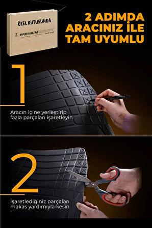 Fiat Strada uyumlu Premium  Oto Paspas 4d Havuzlu - Lüks Özel Kutusunda premium-paspas