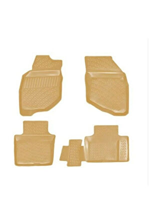 Honda City 2007 Araca Özel Tasarım 3D Havuzlu Bej Paspas