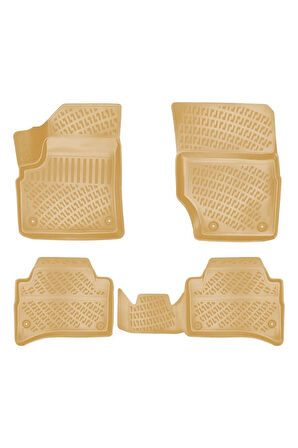 Porsche Cayenne 2004 Araca Özel Tasarım 3D Havuzlu Bej Paspas