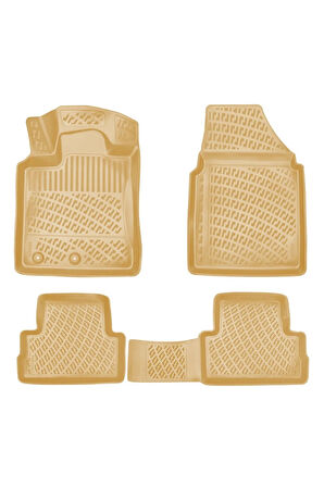 Nissan Qashqai 2017 Araca Özel Tasarım 3D Havuzlu Bej Paspas