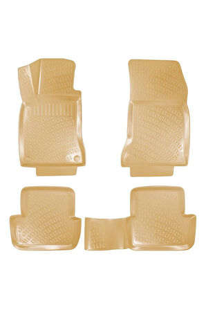 Mercedes CLA 2013 Araca Özel Tasarım 3D Havuzlu Bej Paspas