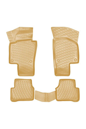 Volkswagen Passat CC 2010 Araca Özel Tasarım 3D Havuzlu Bej Paspas