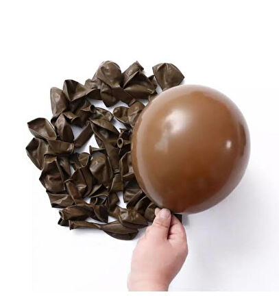 PASTEL BALON KAHVERENGİ 10 ADET