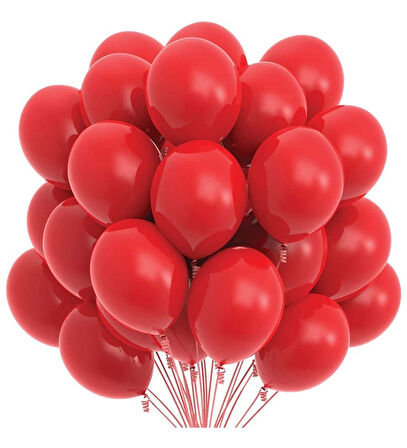 PASTEL BALON KIRMIZI 10 ADET
