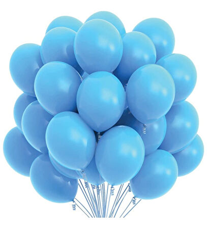 PASTEL BALON MAVİ 10 ADET