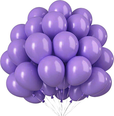 PASTEL BALON MOR 10 ADET