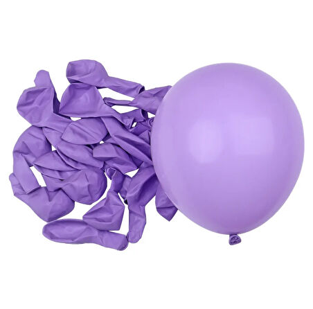 PASTEL BALON MOR 10 ADET