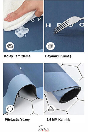 Sihirli Su Emici Kaymaz Tabanlı Kolay Temizlenir Dayanıklı Pürüzsüz Yumuşak Abdest Banyo Paspası