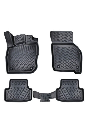 Volkswagen Golf 8 Otomatik Vites 2021 Araca Özel Tasarım 3D Havuzlu Paspas