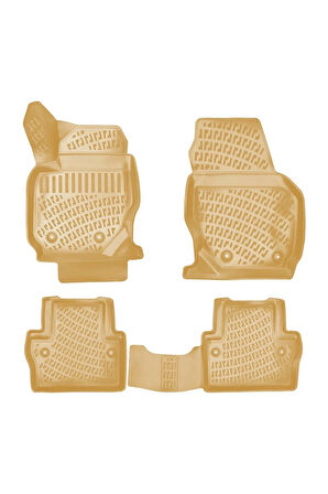 Volvo S80 2011 Araca Özel Tasarım 3D Havuzlu Bej Paspas