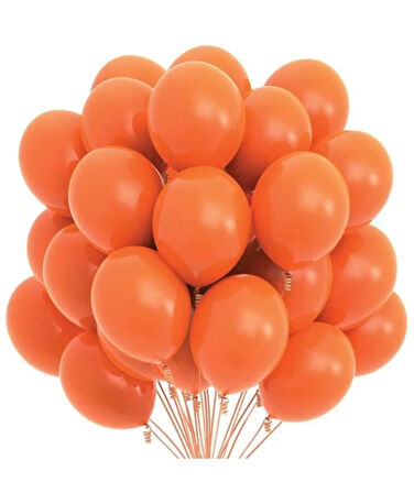 PASTEL BALON TURUNCU 10 ADET