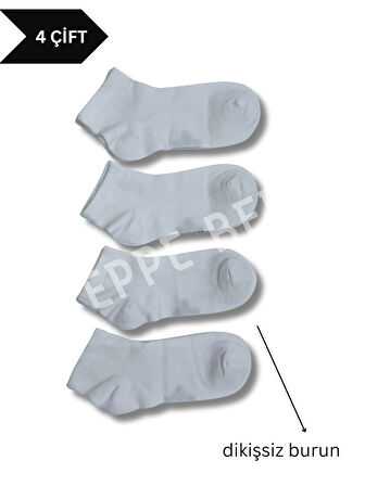 4 Çift UNISEX Dikişsiz Soft Cotton Patik Çorap