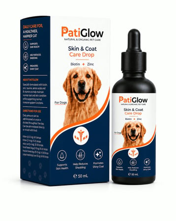 PatiGlow Köpek Tüy & Cilt Bakım Damla Tüy Dökülmesi Önleyici 50 ml