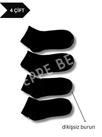 4 Çift UNISEX Dikişsiz Soft Cotton Patik Çorap